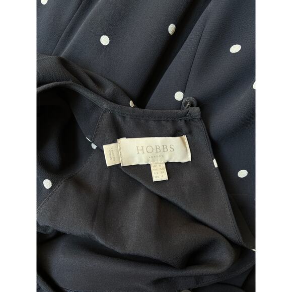 Hobbs London Navy and White Polka Dot Sarah Spot Jumpsuit Size US 4 - Picture 6 of 6